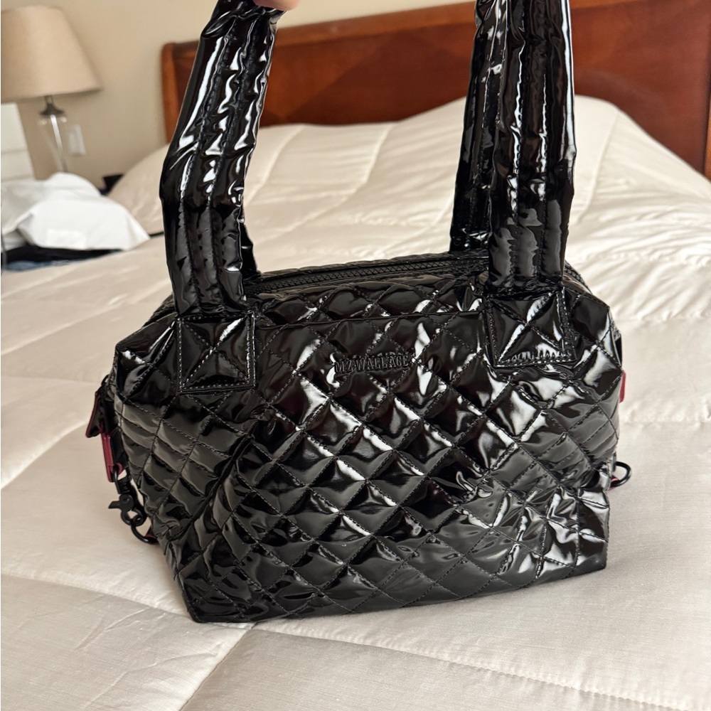 MZ Wallace Black Lacquer Suttun Medium
